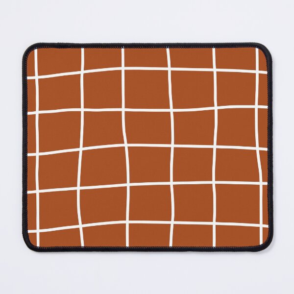 Item preview, Large Hand Drawn Grid (white/burnt orange) designed and sold by Design Minds Boutique.