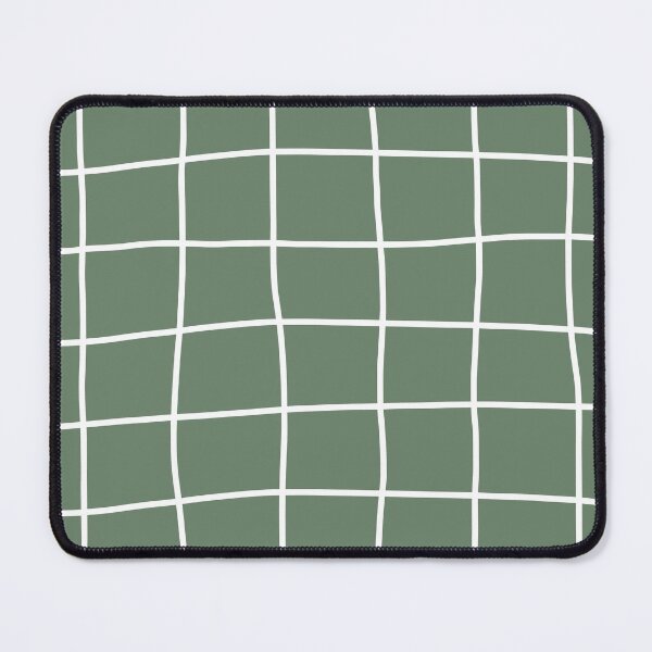 Item preview, Large Hand Drawn Grid (white/sage green) designed and sold by Design Minds Boutique.