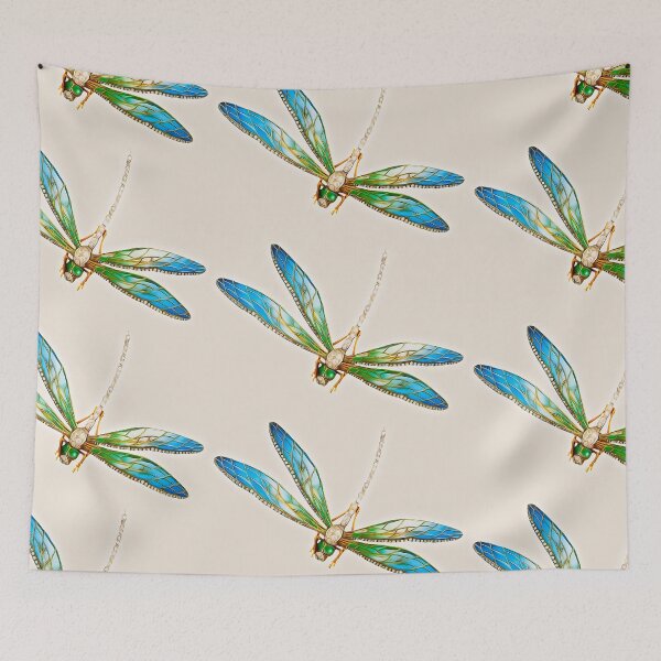Item preview, Drawing Of A Colorful Dragonfly Spread Wings designed and sold by Phantasmal-2-do.