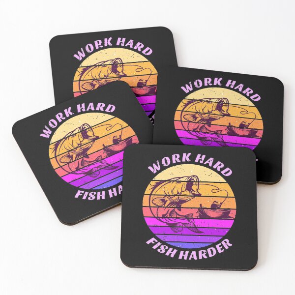 Item preview, Work Hard Fish Harder designed and sold by SUNarea.