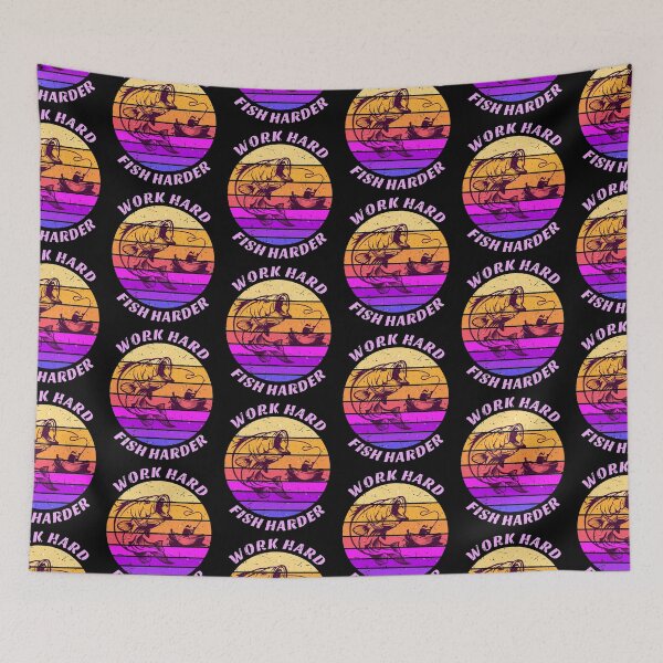 Item preview, Work Hard Fish Harder designed and sold by SUNarea.