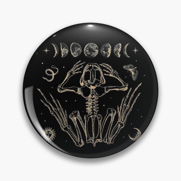 Item preview, Dark Academia Frog Skeleton: A Goblincore Aesthetic with Gremlincore Moon Phases for Fans of Fairycore Froggy, Magical Gothic Witchcraft, and Edgy Punkwear designed and sold by MinistryOfFrogs.