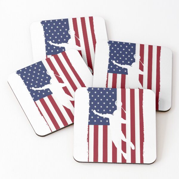 Item preview, American Badminton Flag USA  designed and sold by spaceopy.