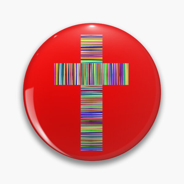 Item preview, Colorful Striped Christian Cross designed and sold by artistoutfitter.