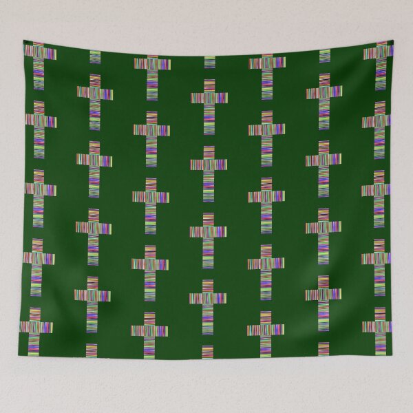 Item preview, Colorful Striped Christian Cross designed and sold by artistoutfitter.