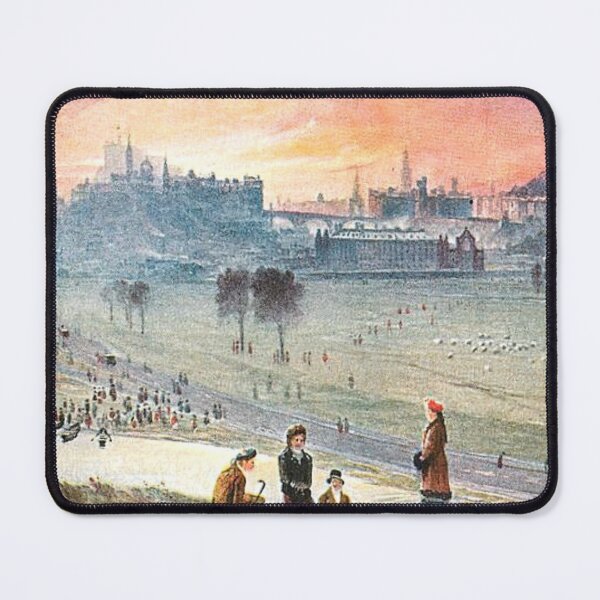 Item preview, Vintage Illustration of Edinburgh from King's Park/Queen's Park designed and sold by yourscotland.