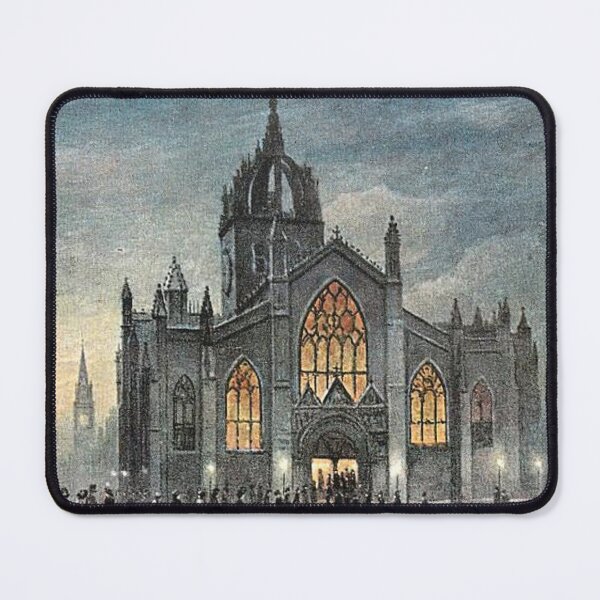 Item preview, Vintage Illustration of St. Giles Cathedral at night, Edinburgh designed and sold by yourscotland.