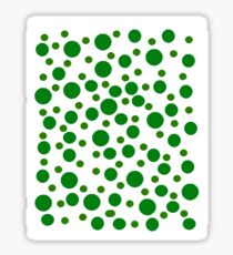 Green polka dots pattern Sticker