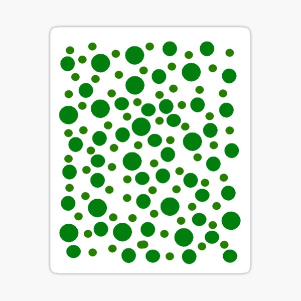Green polka dots pattern Sticker