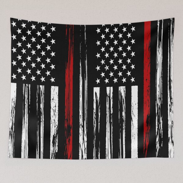 Item preview, American flag pattern with red strokes designed and sold by Shawa Shop.