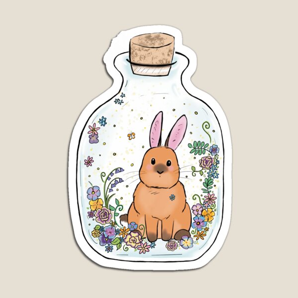 Item preview, Bunny in a bottle designed and sold by Willow Grove Designs.