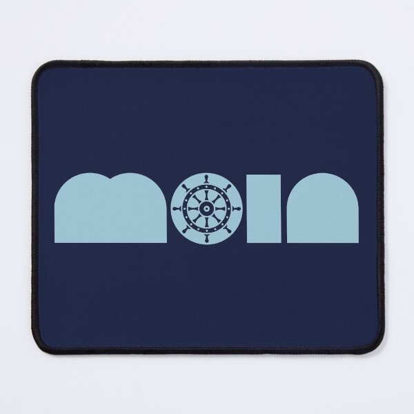 Item preview, Moin steering wheel (Low German / Plattdüütsch / Skyblue) designed and sold by Roderix.