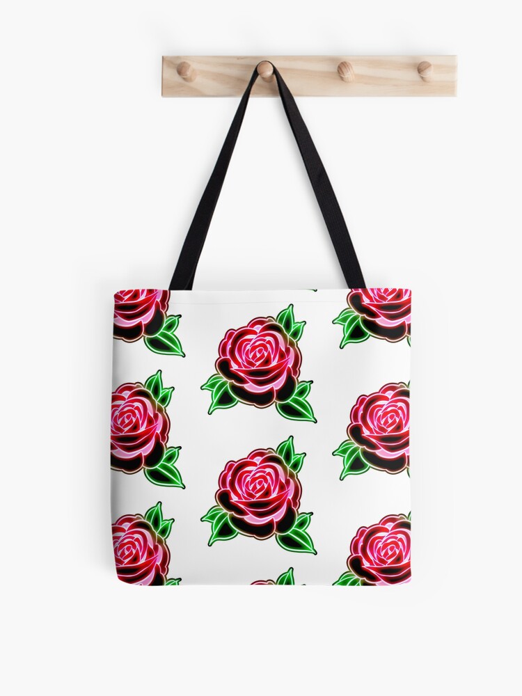 Neon Rose Tote Bag for Sale by Tina Mancusi