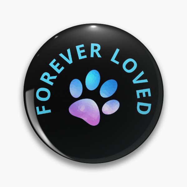 Item preview, Forever Loved with Dog Paw Print Blue designed and sold by SiriusArtWorks.