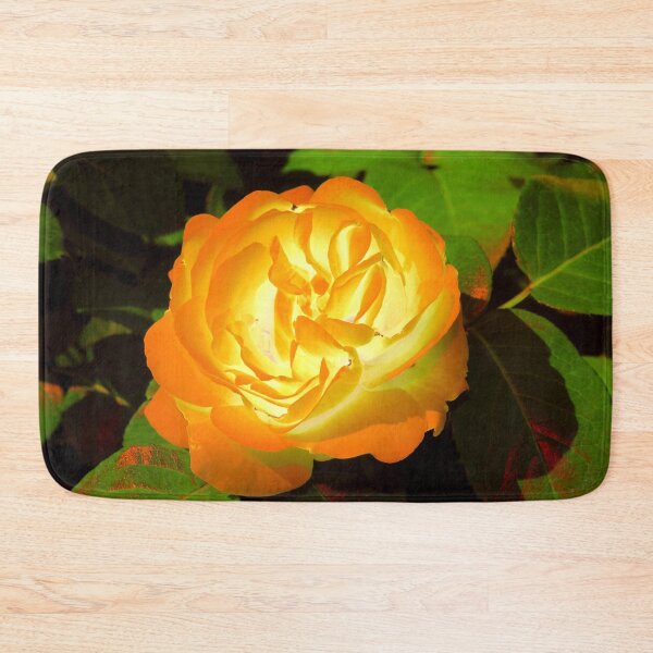 Item preview, Glowing golden rose blooming in the summer garden designed and sold by IraNiva.