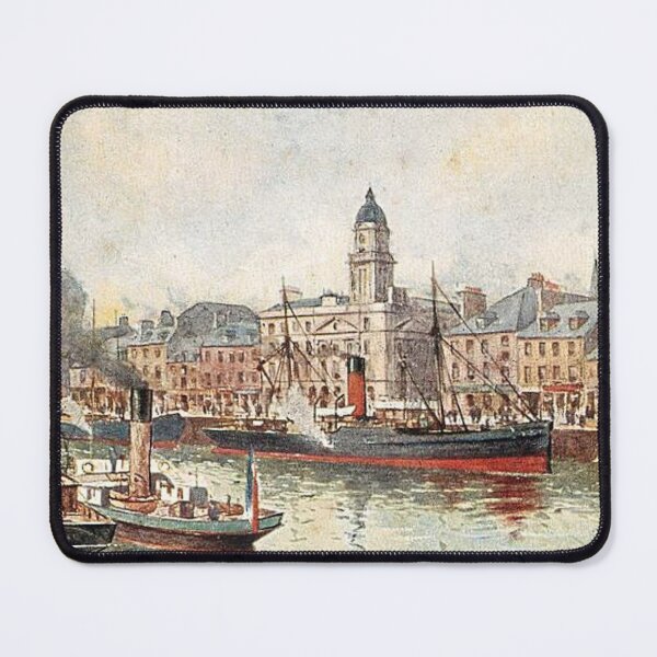 Item preview, Vintage Illustration of Aberdeen Scotland - Regent Quay & Harbour Office designed and sold by yourscotland.