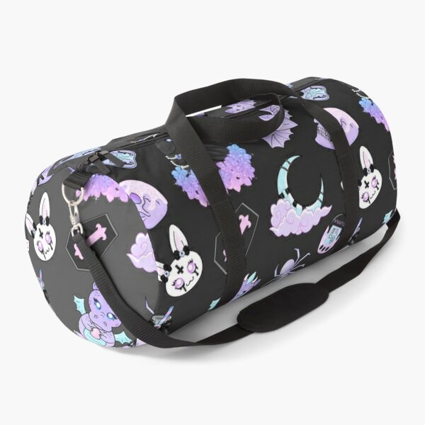 Pastel Goth Bear Square Lolita Handbag Purse Kawaii | Kawaii Babe Purple Black