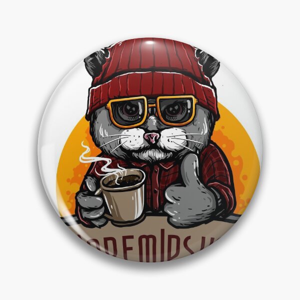 Item preview, cat with hot coffee designed and sold by ovenya.