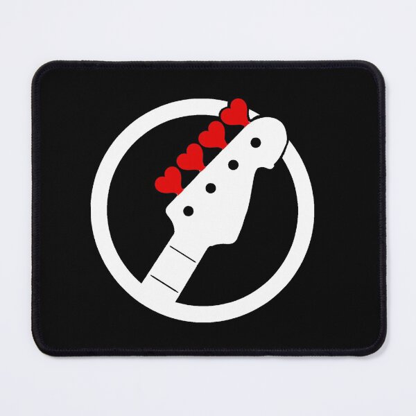 Item preview, Bass Headstock With Red Hearts designed and sold by GuitarSwitch.