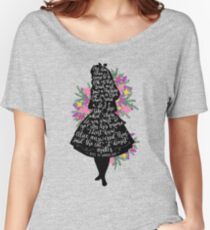 Alice in Wonderland Quote Silloette Women's Relaxed Fit T-Shirt