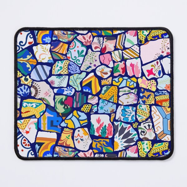 Item preview, Antoni Gaudi Multi Pattern print design - Dark Blue Background - Seamless pattern, Colourful, playful, designed and sold by SemDesigns1.