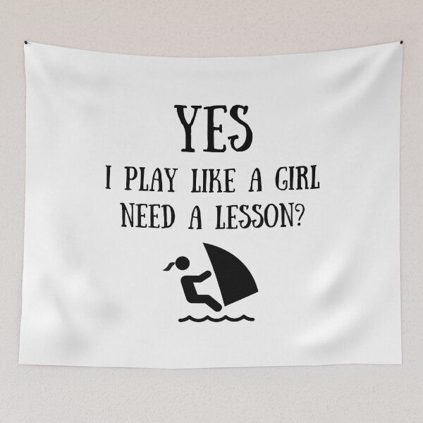 Item preview, Windsurfing: Yes I play like a girl, Need a lesson? designed and sold by TheGreenGoat.
