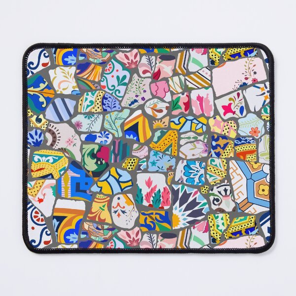 Item preview, Antoni Gaudi Multi Pattern print design - Grey Background - Seamless pattern, Colourful, playful,  designed and sold by SemDesigns1.