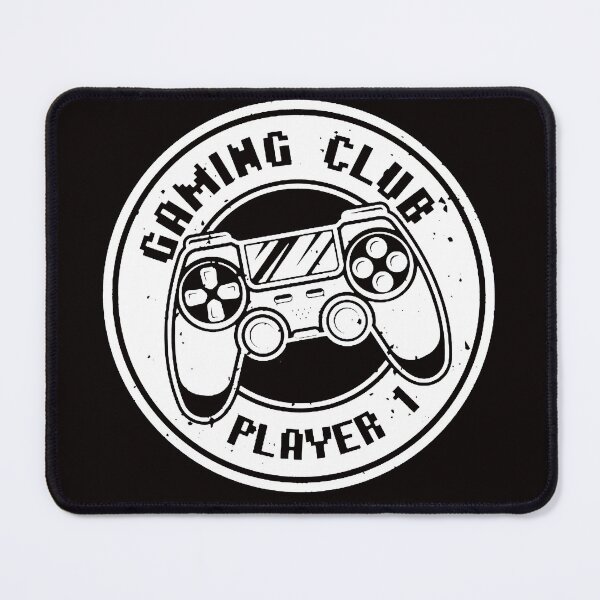Item preview, Gaming Round Badge with Console Gamepad - Gaming Club Player 1 White designed and sold by WearWolfDesigns.