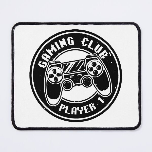 Item preview, Gaming Round Badge with Console Gamepad - Gaming Club Player 1 Black designed and sold by WearWolfDesigns.