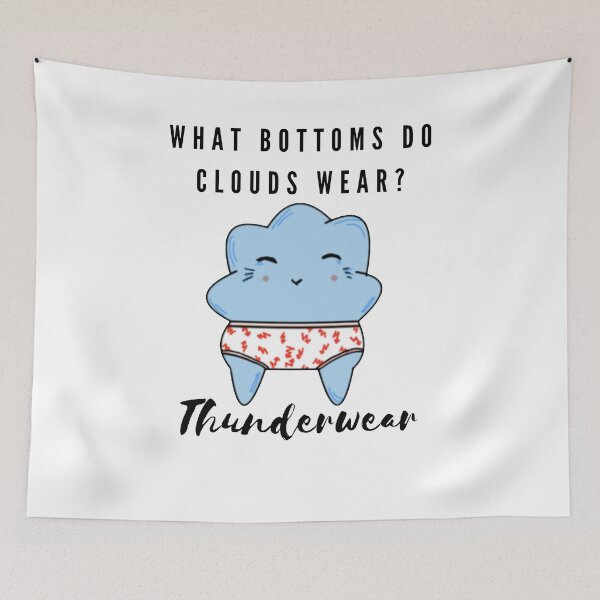 Item preview, Funny Cloud Thunder Underwear designed and sold by Funpunny.