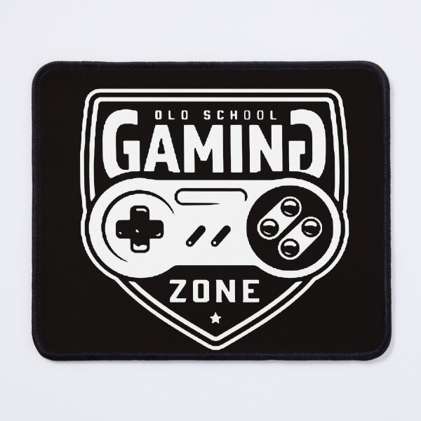 Item preview, Old School Gaming Zone Vintage Gamepad Monochrome Gaming White designed and sold by WearWolfDesigns.