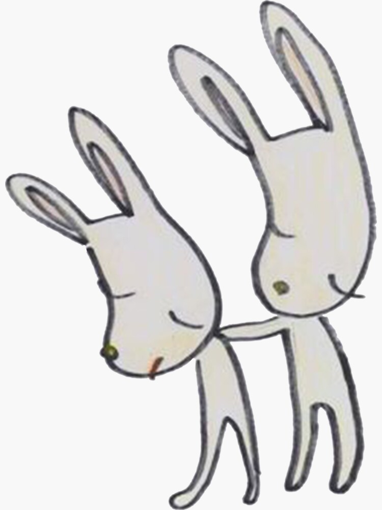 Thumbnail 3 of 3, Sticker, japanese bunny mouse designed and sold by SweatVtgShirts.