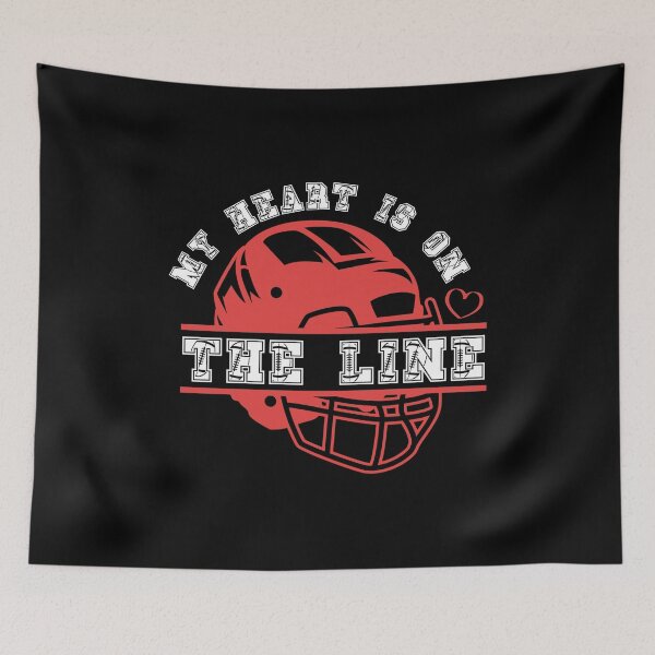 Item preview, Football My Heart Is On The Line designed and sold by plussorn.