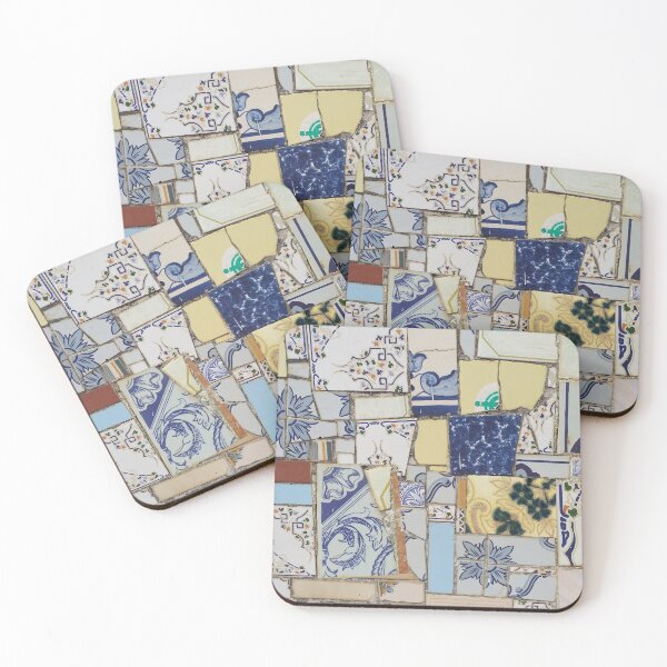 Item preview, Broken decorative ceramic tiles patchwork designed and sold by Anna Lemos.