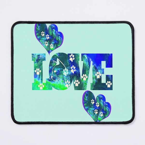 Item preview, Love Vibrant Cat Design, nr 4,  for the Cat Lover,  Fulltime Cat Mom- pampered pets designed and sold by Adri Barnard.