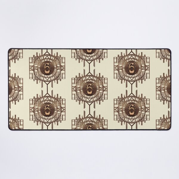 Item preview, Art Nouveau Number Six Digit 6 Art Deco Vintage Numbers Elegance in Gold as a Date designed and sold by Xarah.