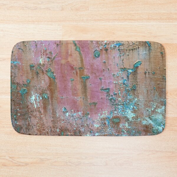 Item preview, Abstract turquoise flowers on colorful rusty background designed and sold by Anna Lemos.