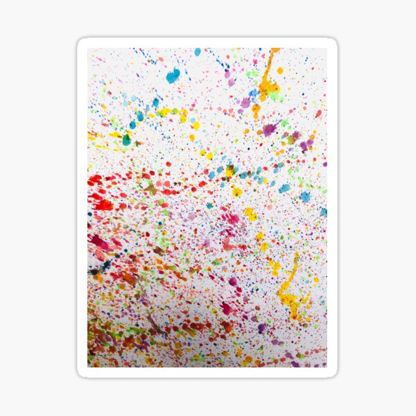 Bunte fröhliche Spritzer Sticker