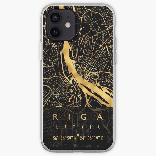 RIGA MAP LATVIA iPhone Soft Case
