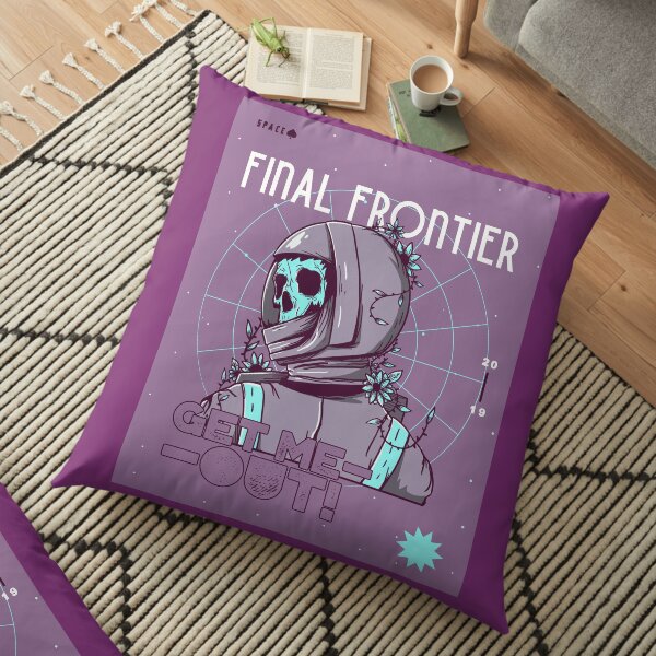 Final Frontier Skeleton Floor Pillow