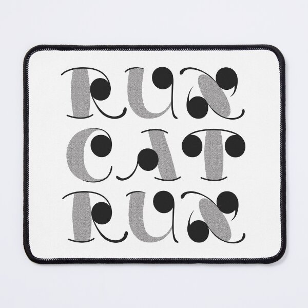 Item preview, RunCatRun visual noise font in grey designed and sold by runcatrun.