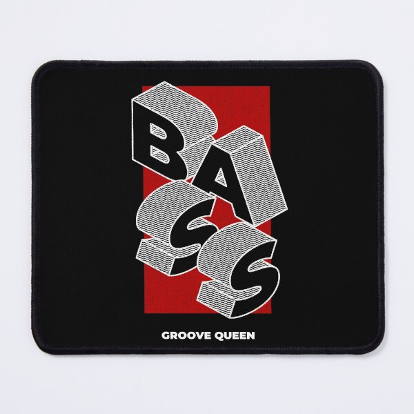 Item preview, BASS. Groove Queen. 3D Lettering. Female Bass Player designed and sold by GuitarSwitch.