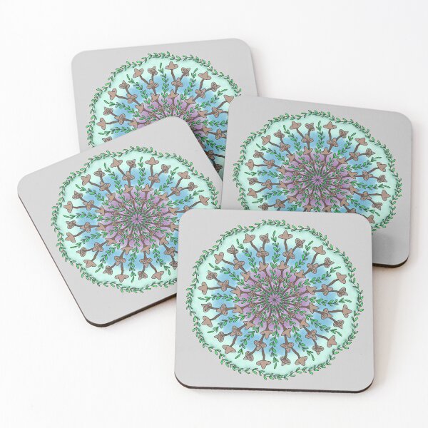 Item preview, mushroom mandala designed and sold by liny-art.