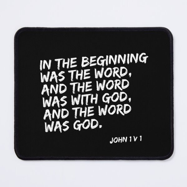 Item preview, IN THE BEGINNING  WAS THE WORD JOHN 1:1 BIBLE VERSE TYPOGRAPHY designed and sold by macfriends.