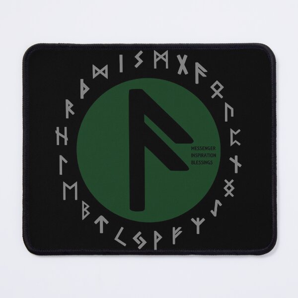 Item preview, Green Ansuz Futhark Rune Symbol designed and sold by Depic Spirit.