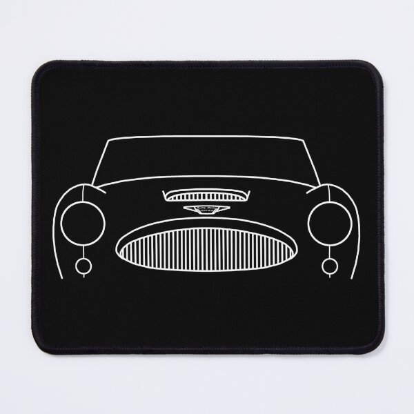 Item preview, Austin-Healey 3000 classic car outline graphic (white) designed and sold by soitwouldseem.