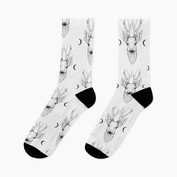 Item preview, Witchy roe deer ink illustration  designed and sold by Elliezart.