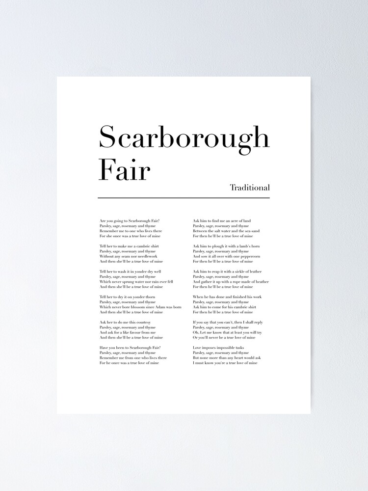 Traditional – Scarborough Fair Lyrics