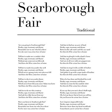 Traditional – Scarborough Fair Lyrics