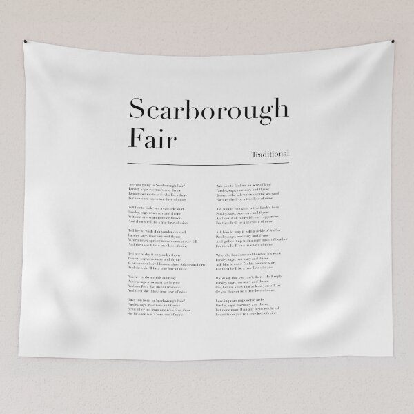 Item preview, Scarborough Fair Lyrics designed and sold by wisemagpie.